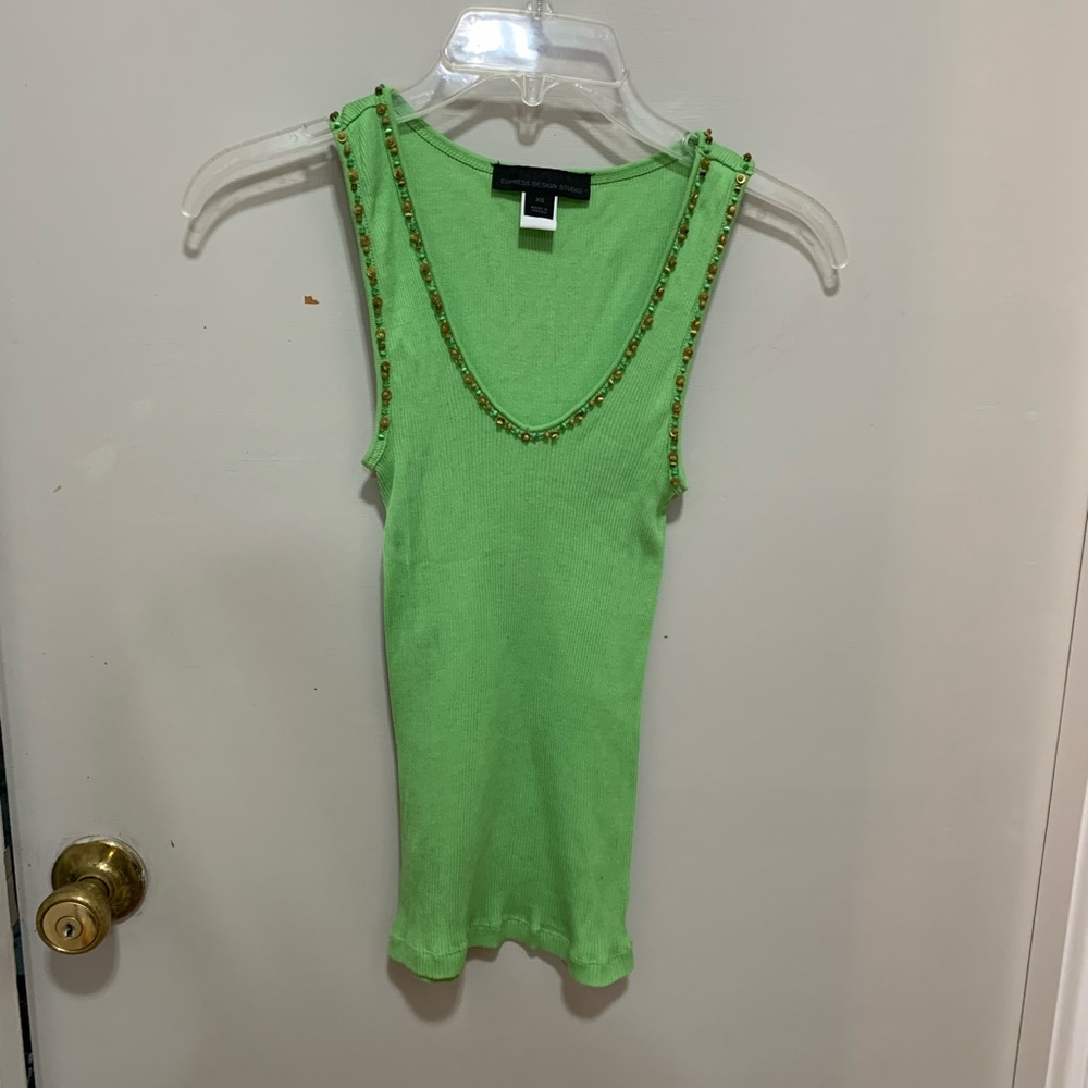 Vintage Express top with beaded neckline